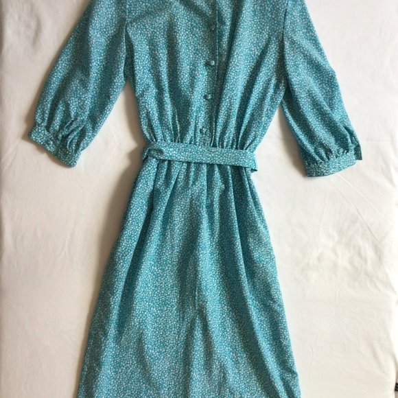 Lorenzo Blue dress with white flowers - Picture 4 of 13